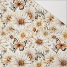 Butterfly & Flowers wz.4 - Hydrophobic brushed knit