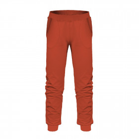 CHILDREN'S JOGGERS (LYON) - B-28 - POTTERS CLAY - looped knit fabric 