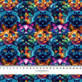 COLORFUL CATS  mini - looped knit fabric with elastane ITY
