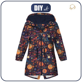 KIDS PARKA (ARIEL) - COSMIC GALAXY PAT. 1 - sewing set