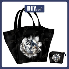 XL bag with in-bag pouch 2 in 1 - CUTE ANIMALS wz.17 - sewing set