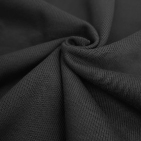 Exclusive Sweater-Knit Sweatshirt Fabric "Margot" - BLACK  (D-16)
