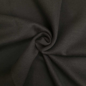 Exclusive Sweater-Knit Sweatshirt Fabric "Margot" - BLACK  (D-16)