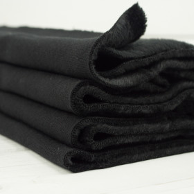 BLACK - brushed sweatshirt with teddy / alpine fleece