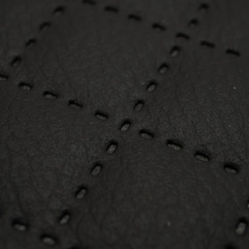 BLACK (47cm x 50cm) - Quilted crash leatherette