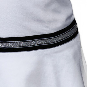 Peplum kid’s blouse with transfer rhinestones (ANGIE) - white 110-116 - sewing set