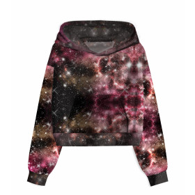 Cropped hoodie (IDA) - WATERCOLOR GALAXY PAT. 9 - sewing set