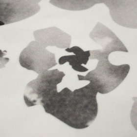 WATER-COLOR FLOWERS pat. 1 (grey) - looped knit fabric