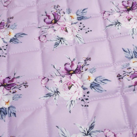 WATERCOLOR BOUQUET Pat. 5 - Quilted nylon fabric 