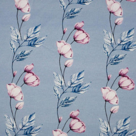 WATERCOLOR BOUQUET Pat. 3 - looped knit fabric
