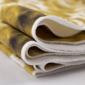 BATIK pat. 1 / gold - looped knit fabric