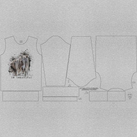 CHILDREN'S (NOE) SWEATSHIRT - BE BEAUTIFUL (BE YOURSELF) / M-01 melange light grey - looped knit fabric 