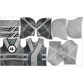 BLACK NINJA HODDIE "ALEX" (86/92)  - looped knit fabric 