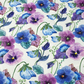 PANSIES (BLOOMING MEADO - Quilted nylon fabric 