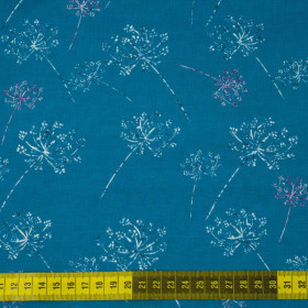 GLITTER DANDELIONS (DRAGONFLIES AND DANDELIONS) - looped knit fabric