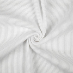 WHITE - Ribbed knit fabric