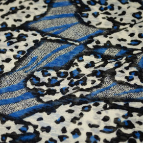 SPOTS / blue - crushed chiffon