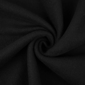BLACK - Double-sided cotton fleece