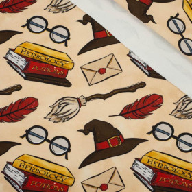 MAGIC MIX PAT. 1 (MAGIC SCHOOL) / beige - looped knit fabric