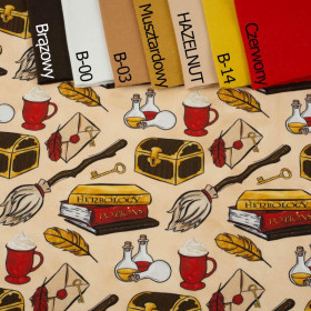 MAGIC MIX PAT. 3 (MAGIC SCHOOL) / beige - looped knit fabric