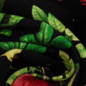 RED GARDEN (PARADISE GARDEN)  - looped knit fabric
