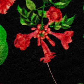 MINI RED GARDEN (PARADISE GARDEN)  - looped knit fabric