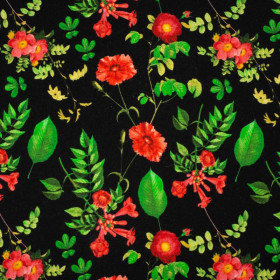 MINI RED GARDEN (PARADISE GARDEN)  - looped knit fabric