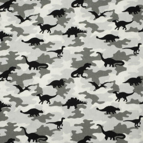 MINI DINO / CAMOUFLAGE GREY - POPLIN 100% cotton 