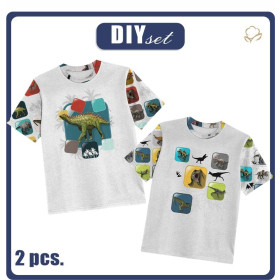 2-PACK - KID’S T-SHIRT - DINO pat. 1 - sewing set