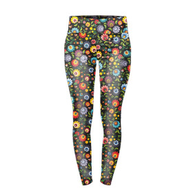 SPORTS LEGGINGS - LOWICZ FOLKLORE / black