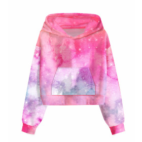 Cropped hoodie (IDA) - WATERCOLOR GALAXY PAT. 5 - sewing set