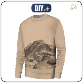 MEN’S SWEATSHIRT (OREGON) BASIC - MOUNTAINS / HAZELNUT / beige - sewing set