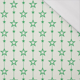 GREEN STARS (CHAINS) / VANILLA  - single jersey with elastane 
