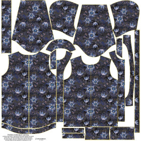 KIDS PARKA (ARIEL) - MOON LILIES (ENCHANTED NIGHT) - softshell