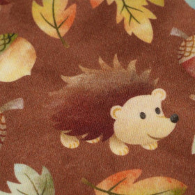 HEDGEHOGS IN LEAVES (AUTUMN GIRL)