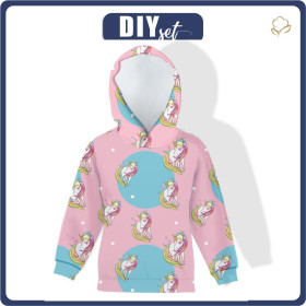 KID'S HOODIE (ALEX) - UNICORNS pat.2 - sewing set