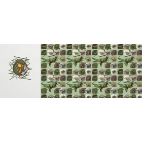 DINO TILES PAT. 7 / wrau! - Panoramic panel - looped knit fabric with elastane