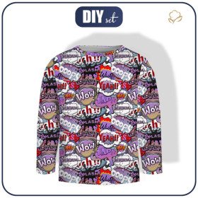 Longsleeve - COMIC BOOK (purple - red) - sewing set