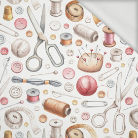 SEWING (HOBBIES AND JOBS) - grey / white - looped knit fabric