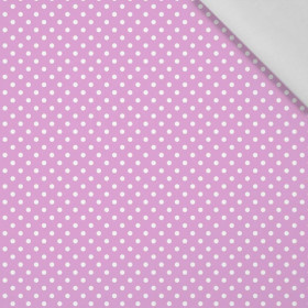 DOTS WHITE / purple - Cotton woven fabric