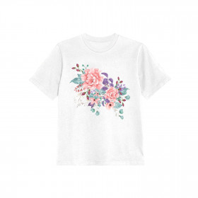 KID’S T-SHIRT - WILD ROSE FLOWERS PAT. 1 (BLOOMING MEADOW) - single jersey