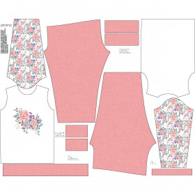 CHILDREN'S PAJAMAS " MIKI" - WILD ROSE FLOWERS PAT. 1 (BLOOMING MEADOW) - sewing set