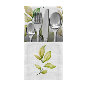 NAPKINS AND RUNNER - GREEN LEAVES - sewing set