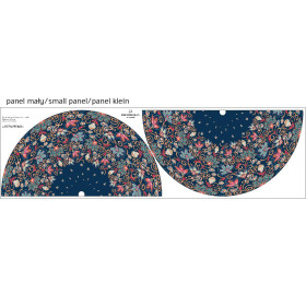 FLOWERS (pattern no. 2) / dark blue - circle skirt panel