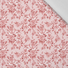 ROSES pat. 1 (red) - Cotton woven fabric