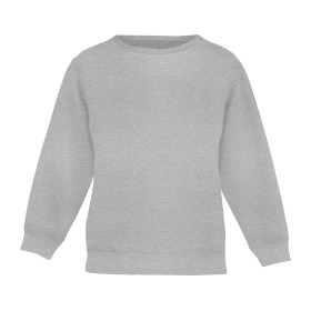 CHILDREN'S (NOE) SWEATSHIRT - M-01 WHITE MELANGE - looped knit fabric 