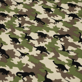 MINI DINO / CAMOUFLAGE OLIVE - POPLIN 100% cotton 