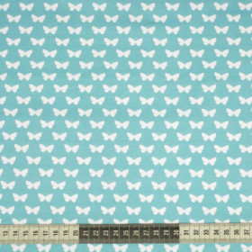 MINI BUTTERFLIES (PURPLE BUTTERFLIES) - looped knit fabric