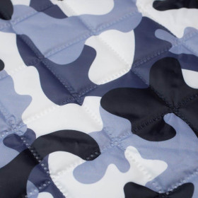 CAMOUFLAGE GREY - Quilted nylon fabric 