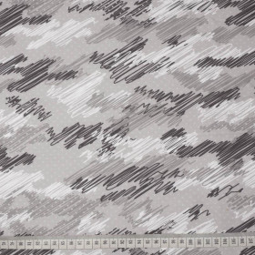 CAMOUFLAGE - scribble / grey - looped knit fabric
